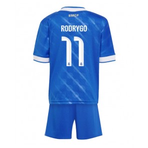 Real Madrid Rodrygo Goes #11 Tredjetrøje Børn 2025-26 Kortærmet (+ Korte bukser)
